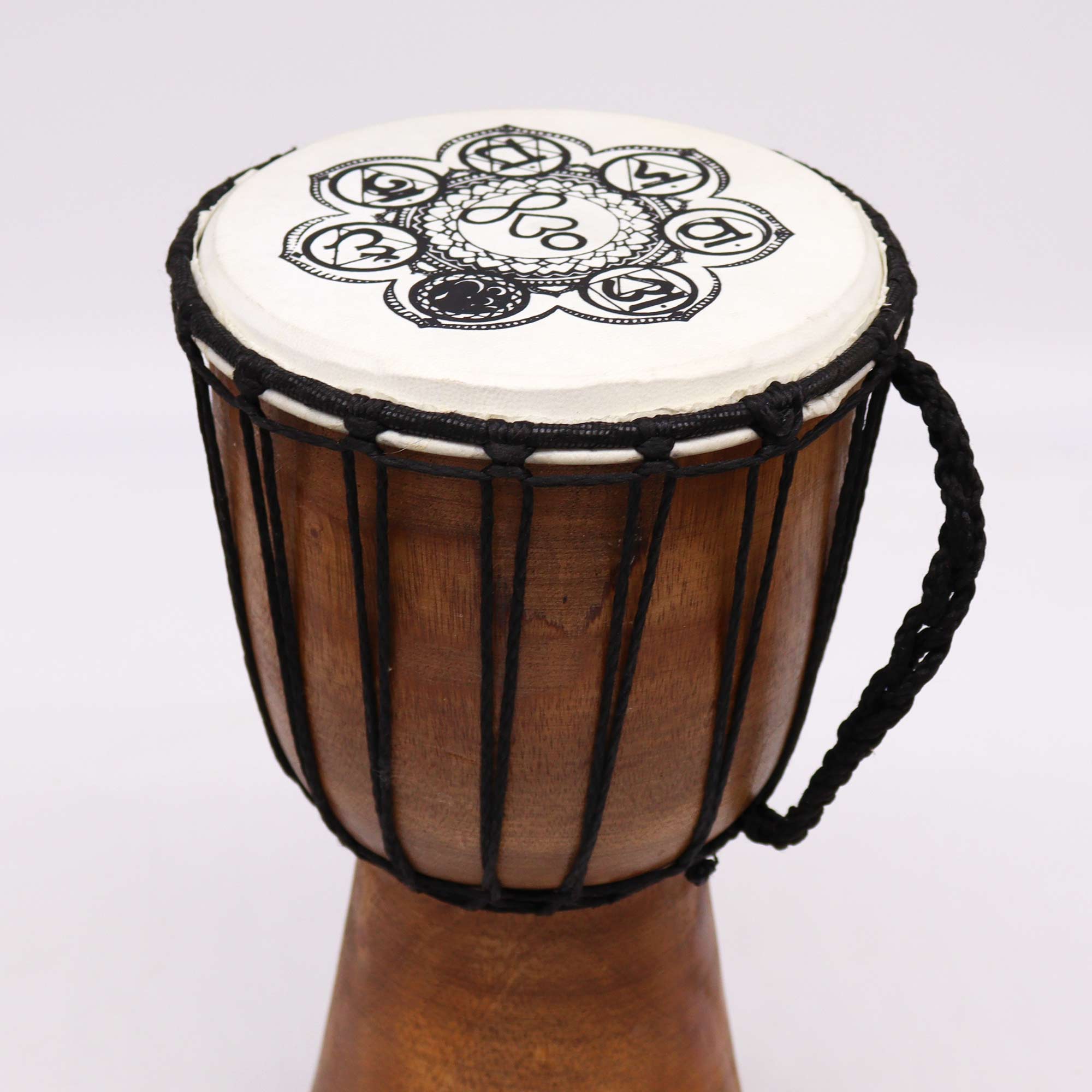 Chakra Wide Top Djembe Drum - 12 inches