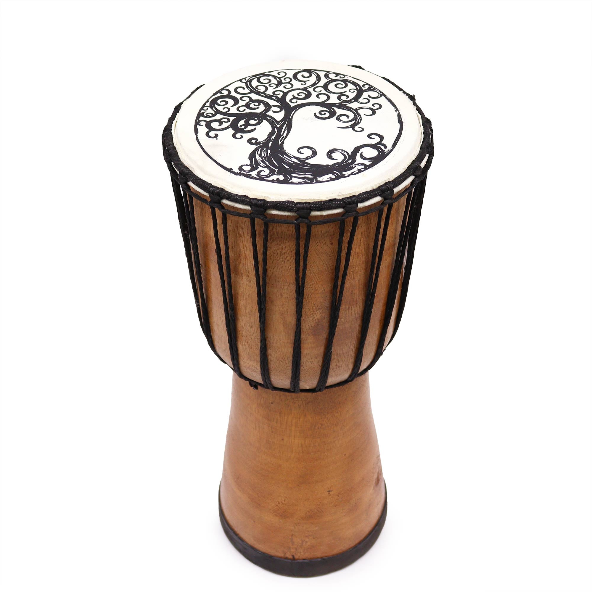 Tree of Life Wide Top Djembe Drum - 15 inches