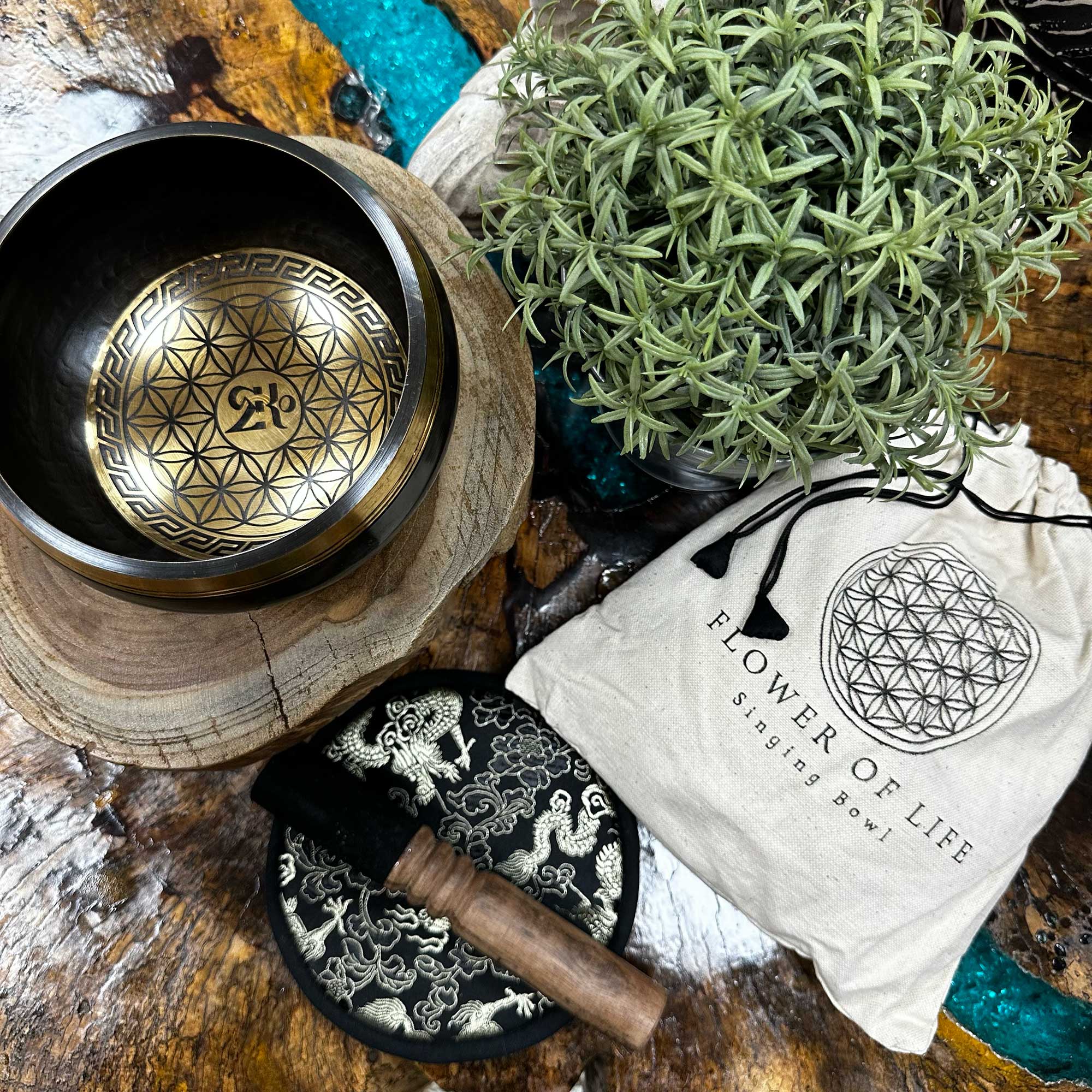 Singing bowl 5.5 inches flower of life