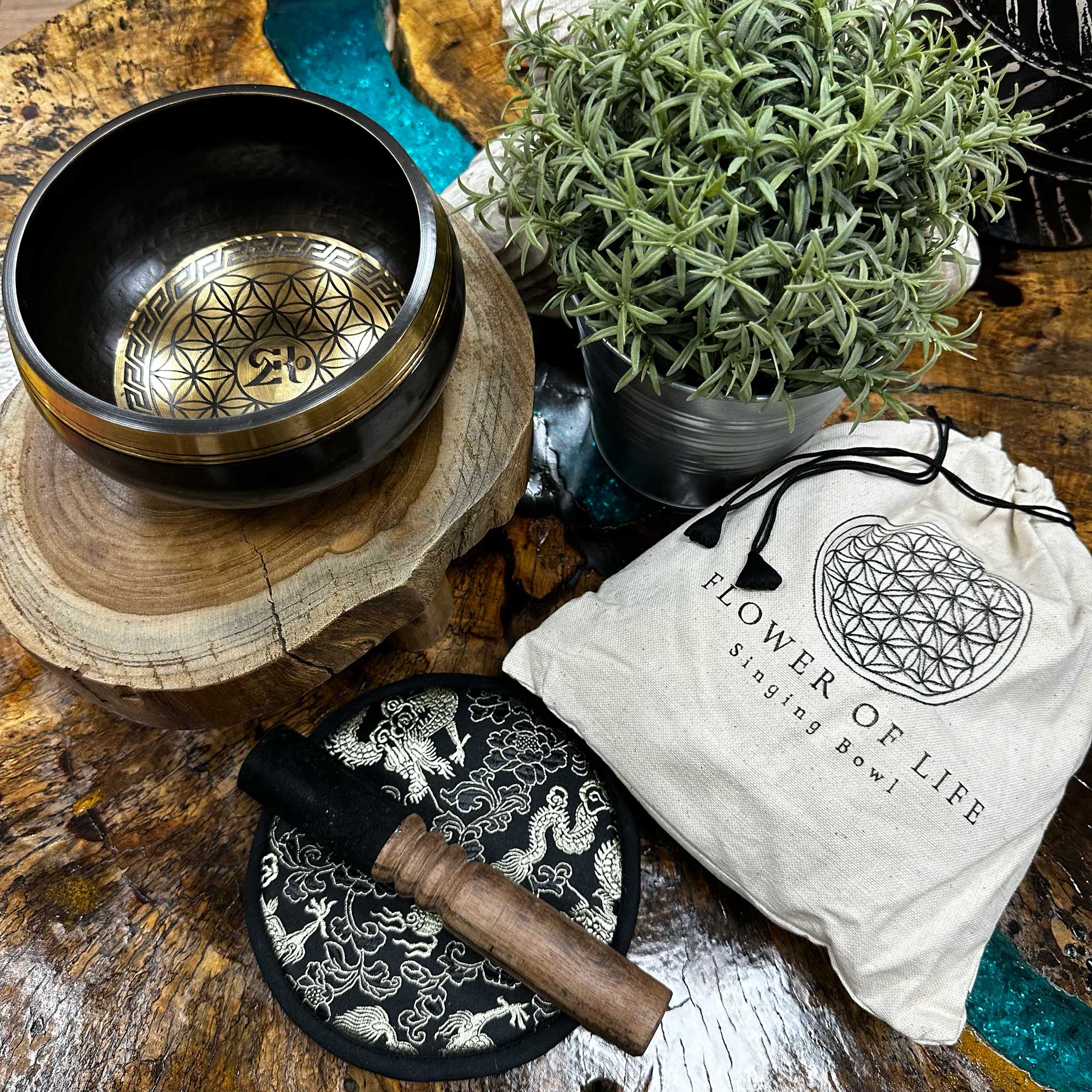 Singing bowl 5.5 inches flower of life