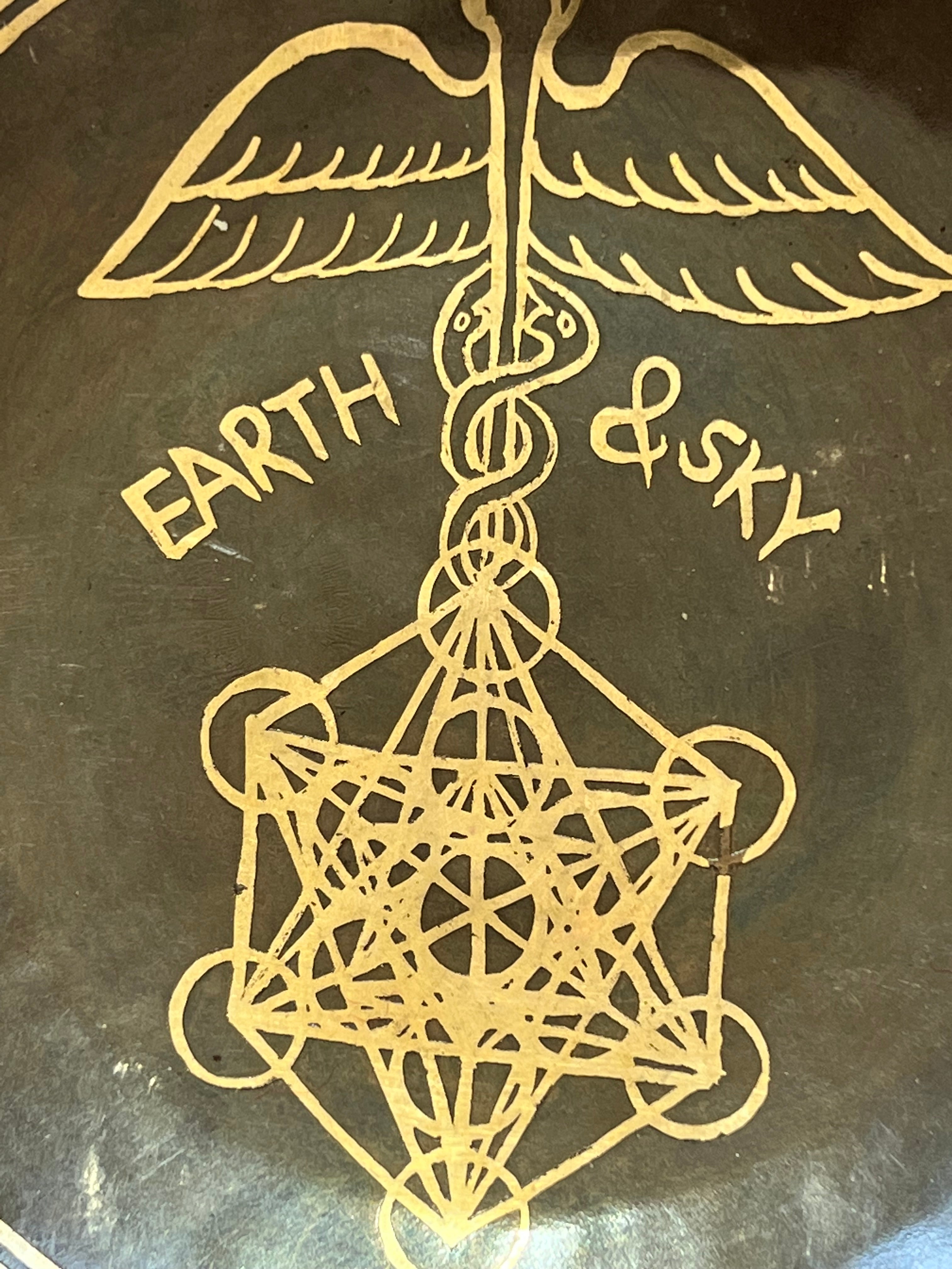 Earth, Sky, Center handmade with exquisite detailed Singing Bowls