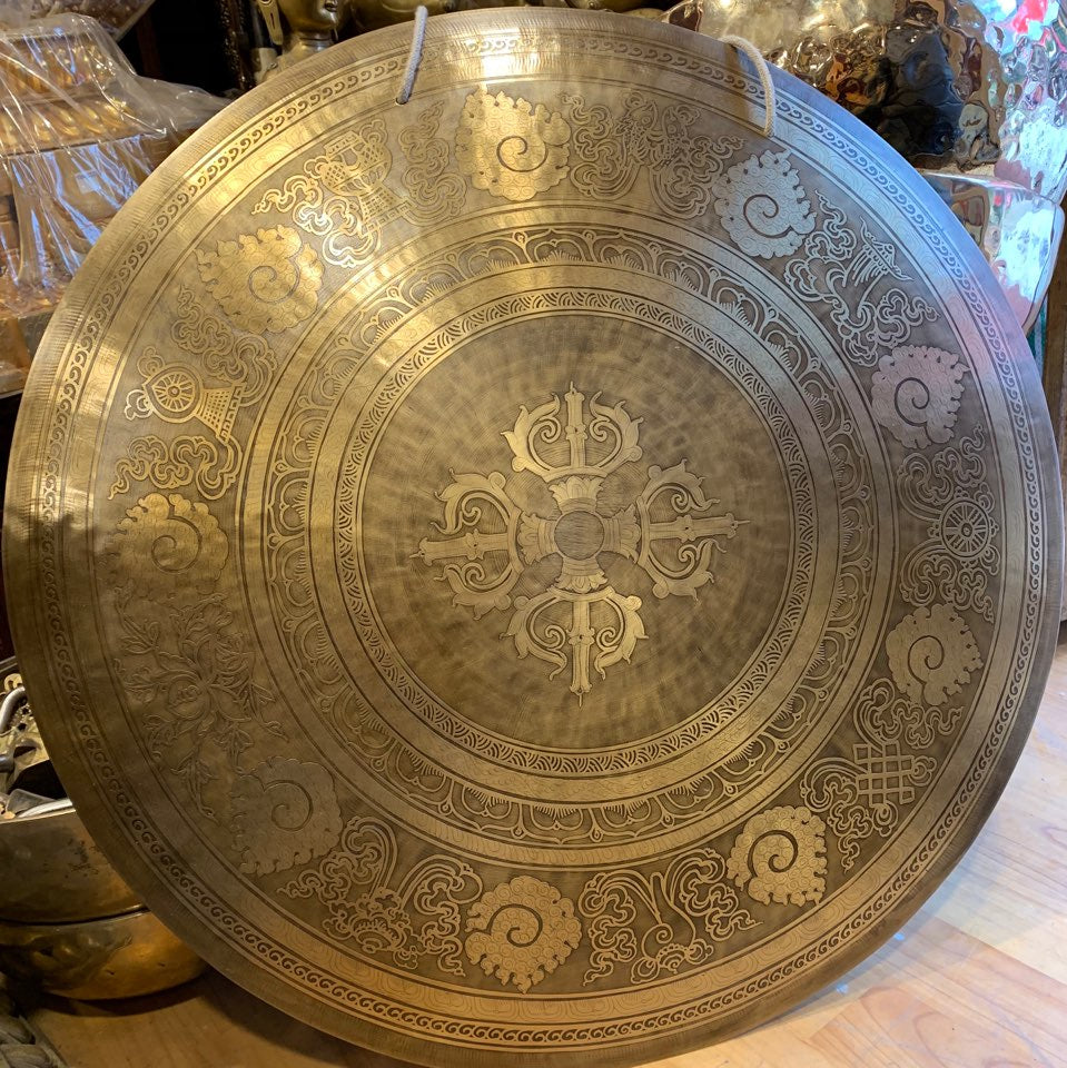 Handmade Healing Special Etching Carving Gongs sizes 18"-24"