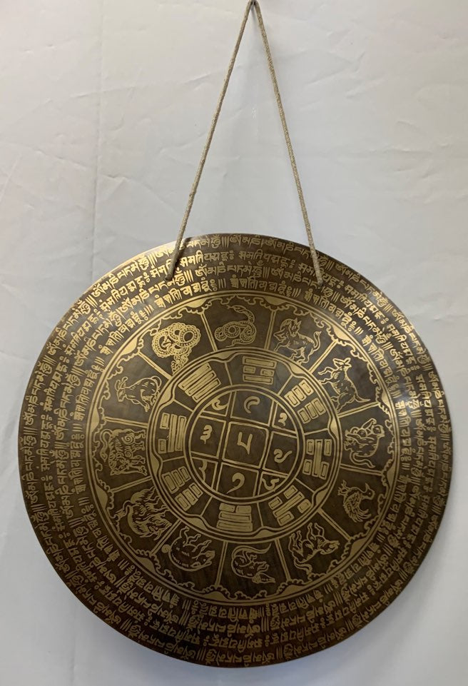 Handmade Healing Special Etching Carving Gongs sizes 18"-24"