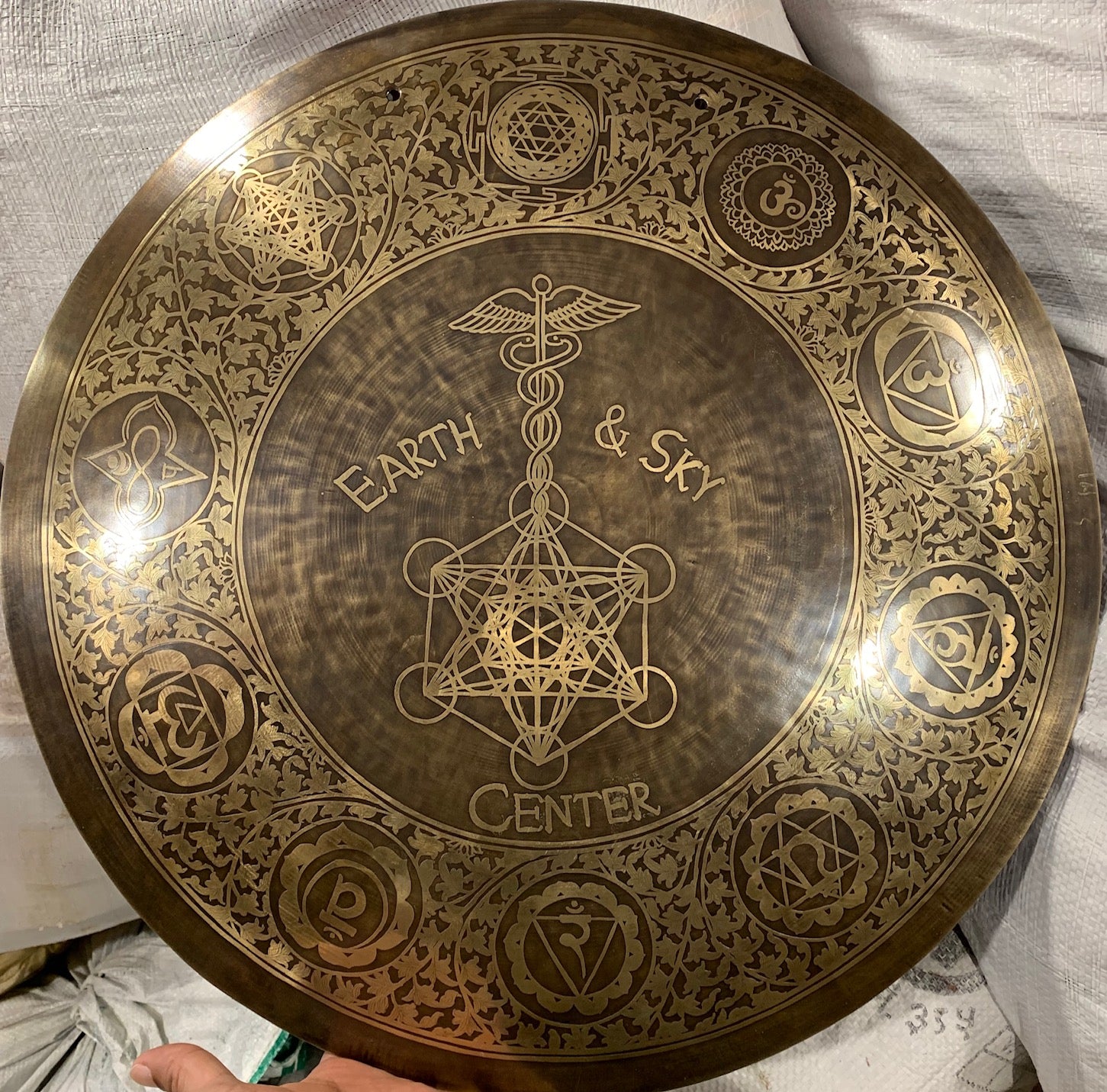 Handmade Healing Special Etching Carving Gongs sizes 18"-24"