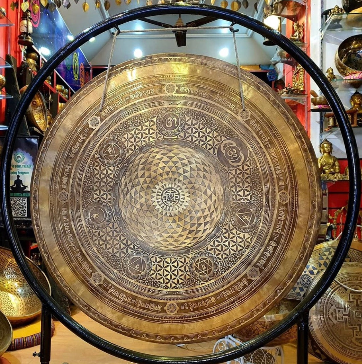 Handmade Healing Special Etching Carving Gongs sizes 18"-24"