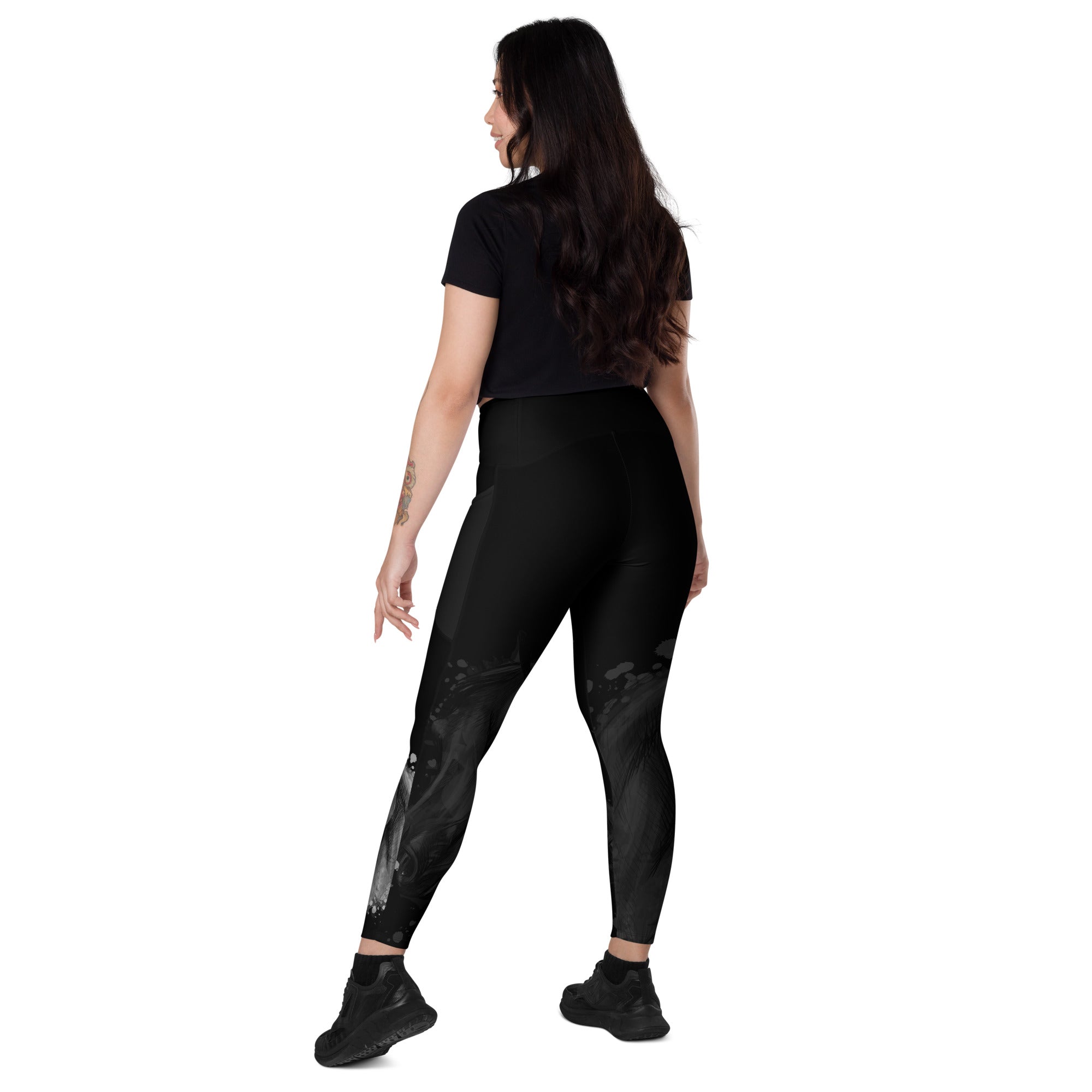 Arabian horse high waist Leggings with pockets