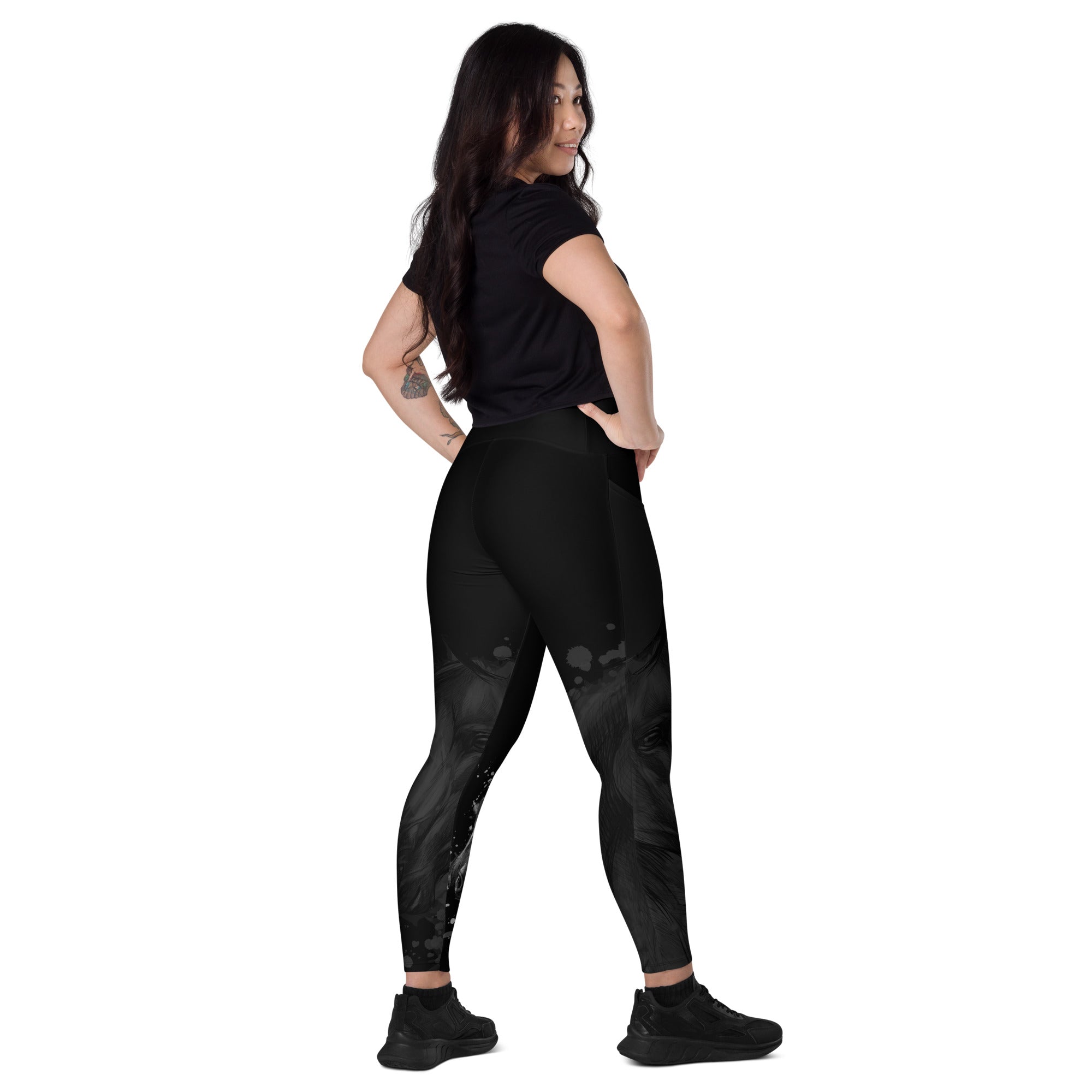 Arabian horse high waist Leggings with pockets