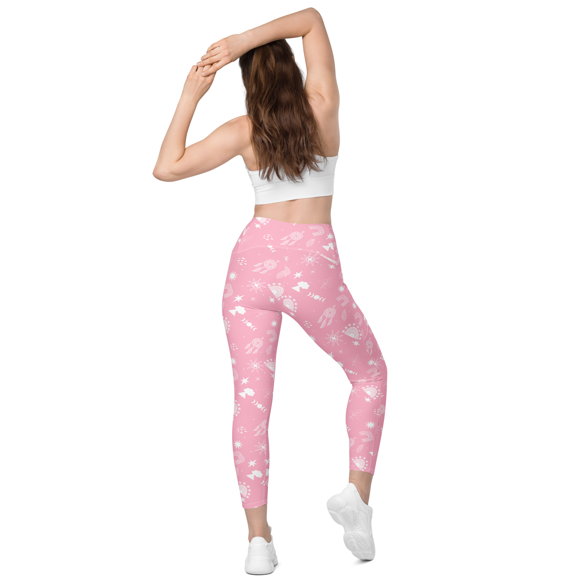 Pink Astro Leggings with pockets