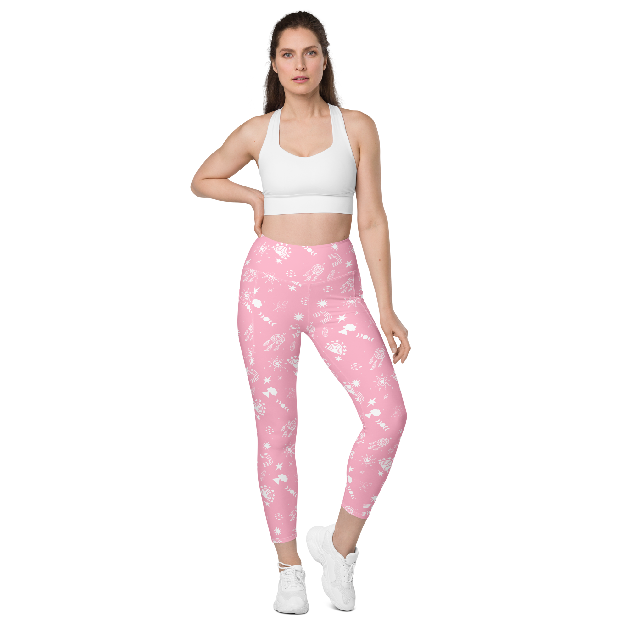 Pink Astro Leggings with pockets