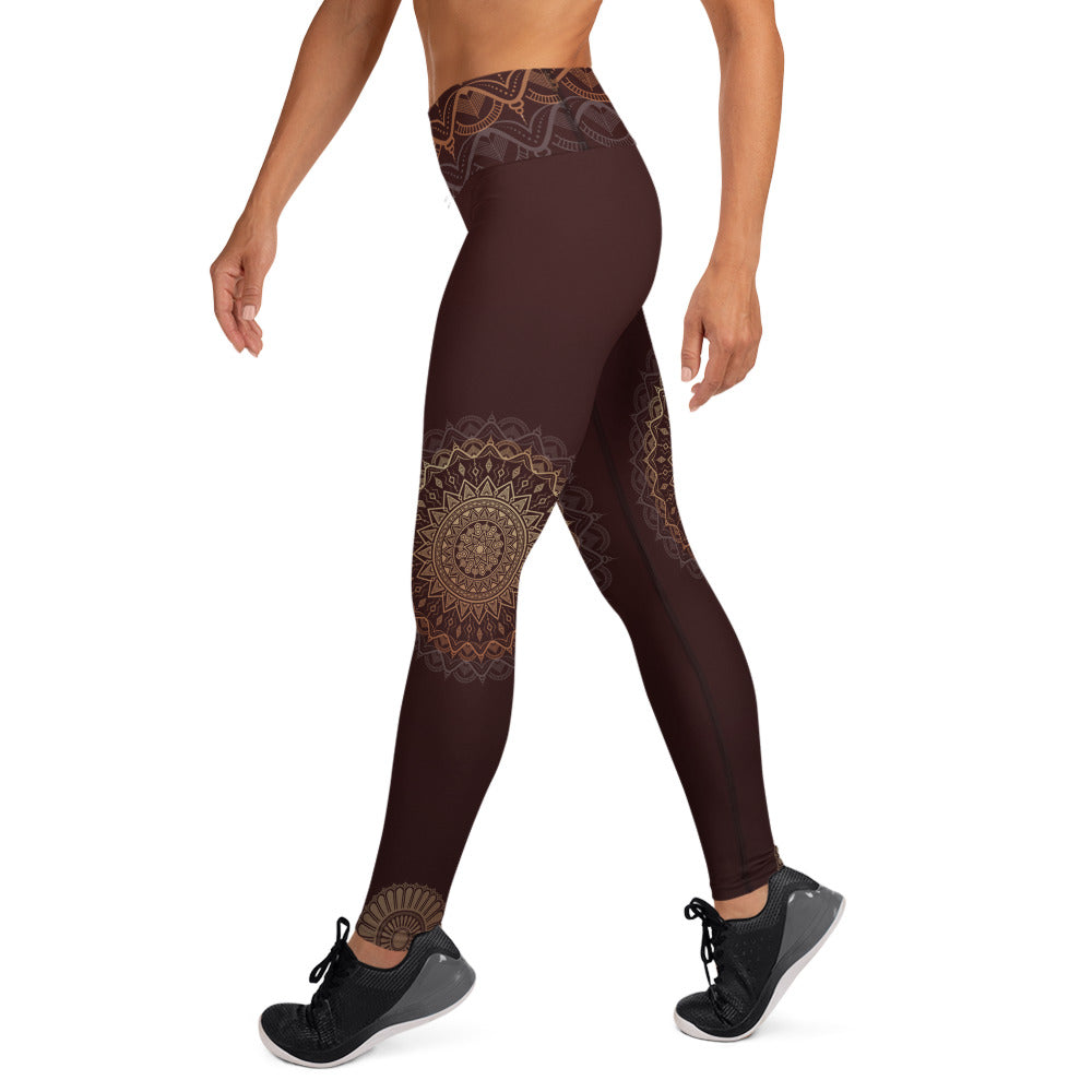 Sandalwood Mandala High Waist Yoga Leggings