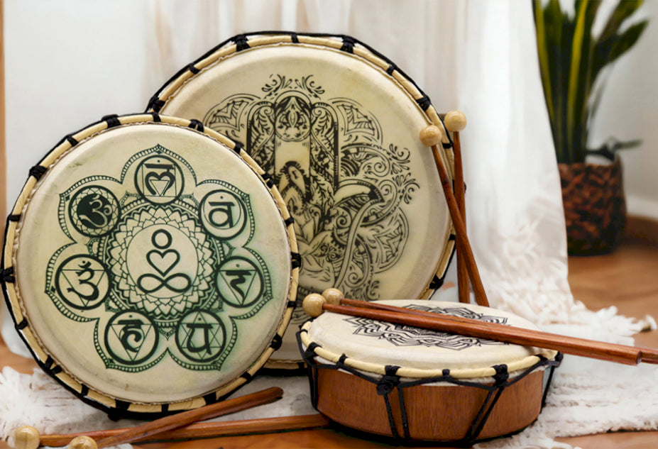 Tree of Life Wide Top Djembe Drum - 15 inches