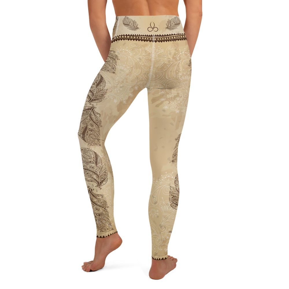 Vidya (Brown) High Waist Womens Yoga Leggings