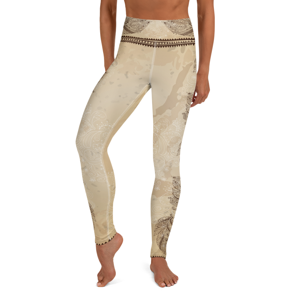 Vidya (Brown) High Waist Womens Yoga Leggings