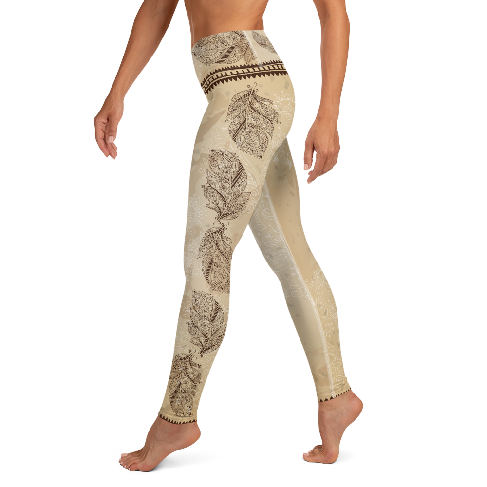 Vidya (Brown) High Waist Womens Yoga Leggings