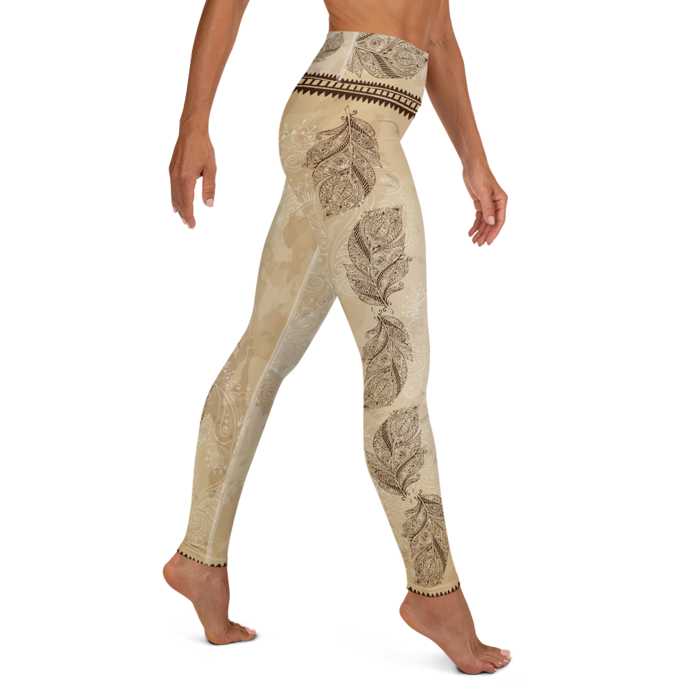 Vidya (Brown) High Waist Womens Yoga Leggings