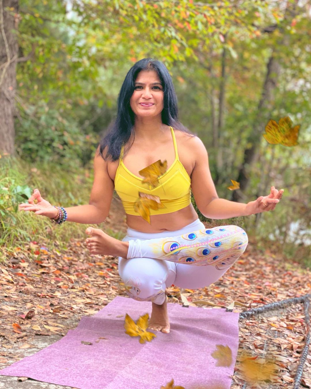 Peacock High Waist Womens Yoga Leggings