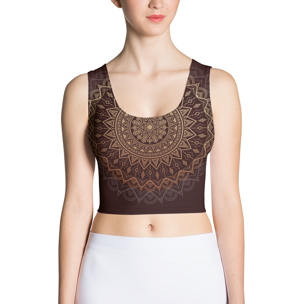 Sandalwood Mandala Crop Tank Top