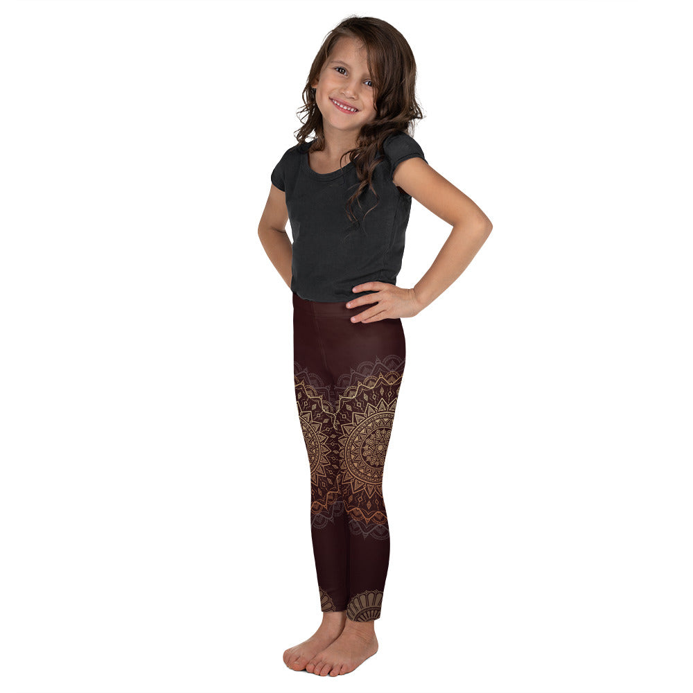 Sandalwood Mandala Leggings For Girls
