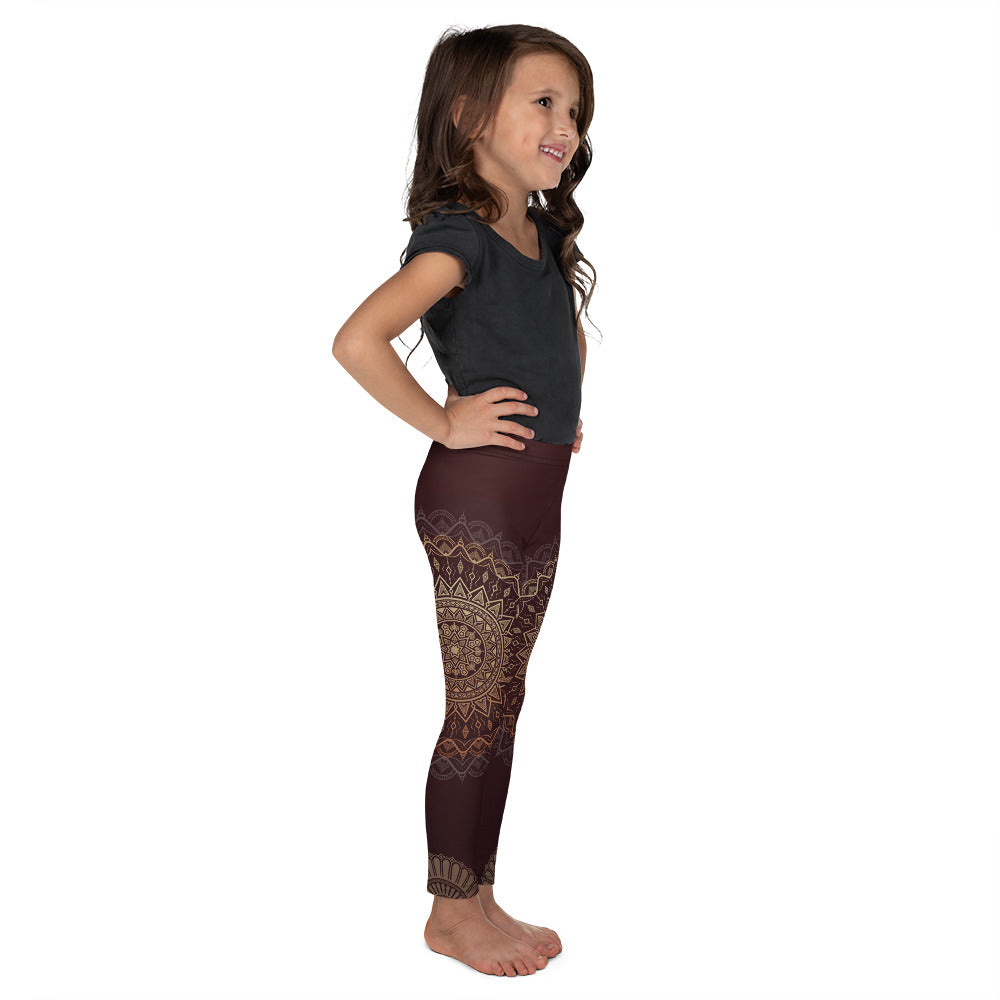 Sandalwood Mandala Leggings For Girls