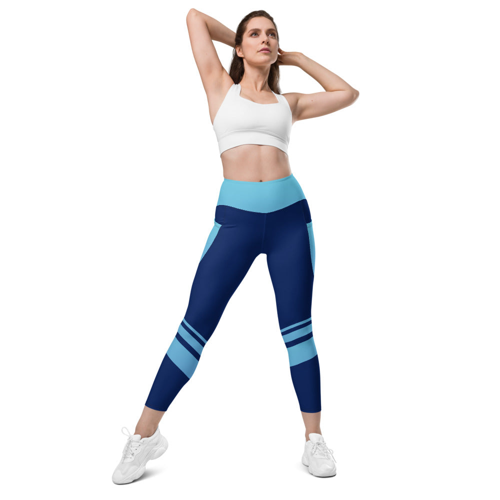Stripe Leggings With Pockets