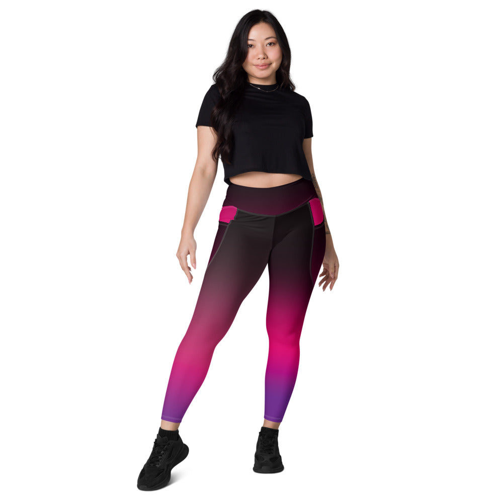 Gradient Leggings With Pockets