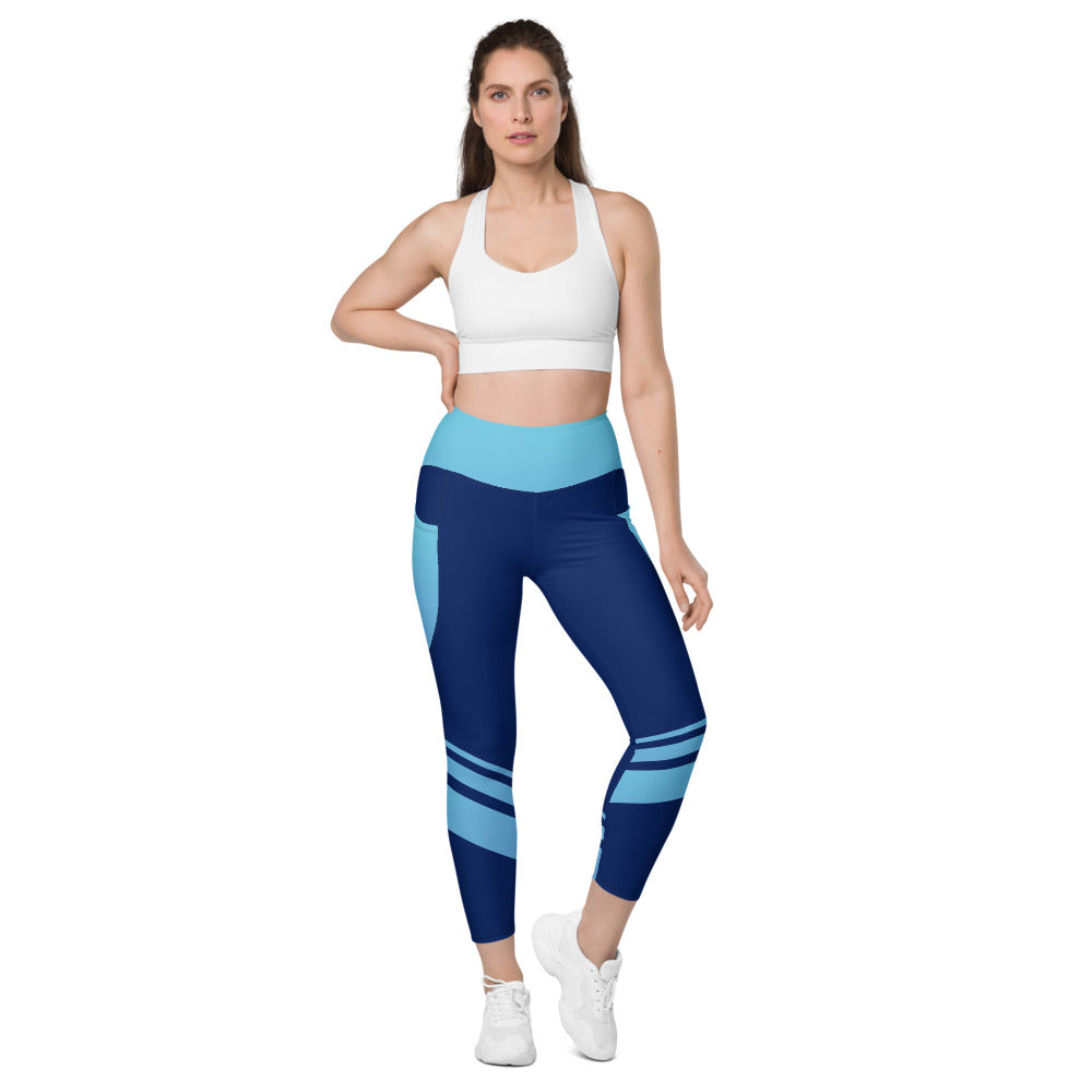 Stripe Leggings With Pockets