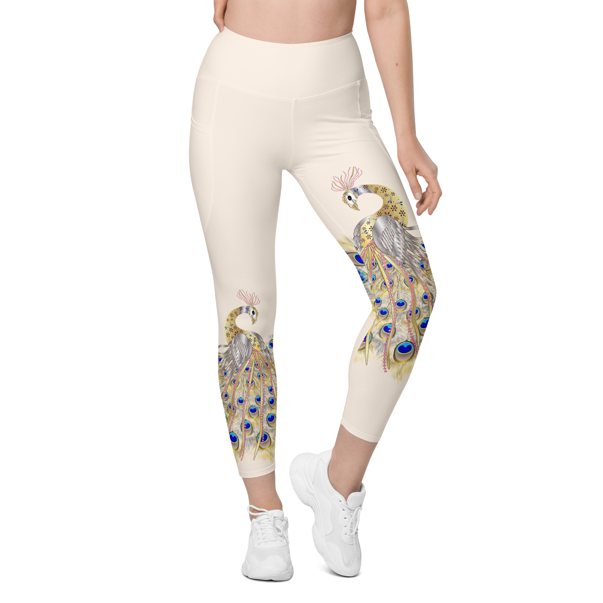 Peacock Leggings with Pockets