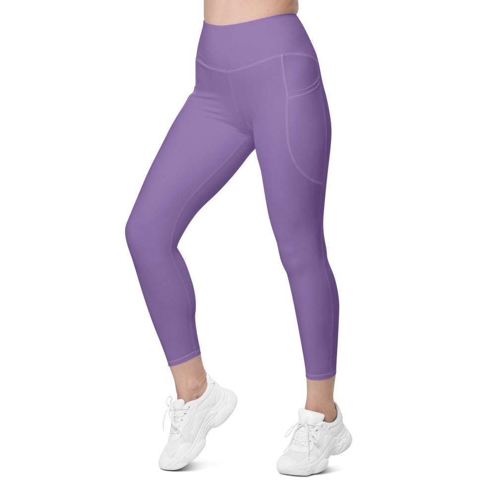 Solid Ce Soir Leggings With Pockets