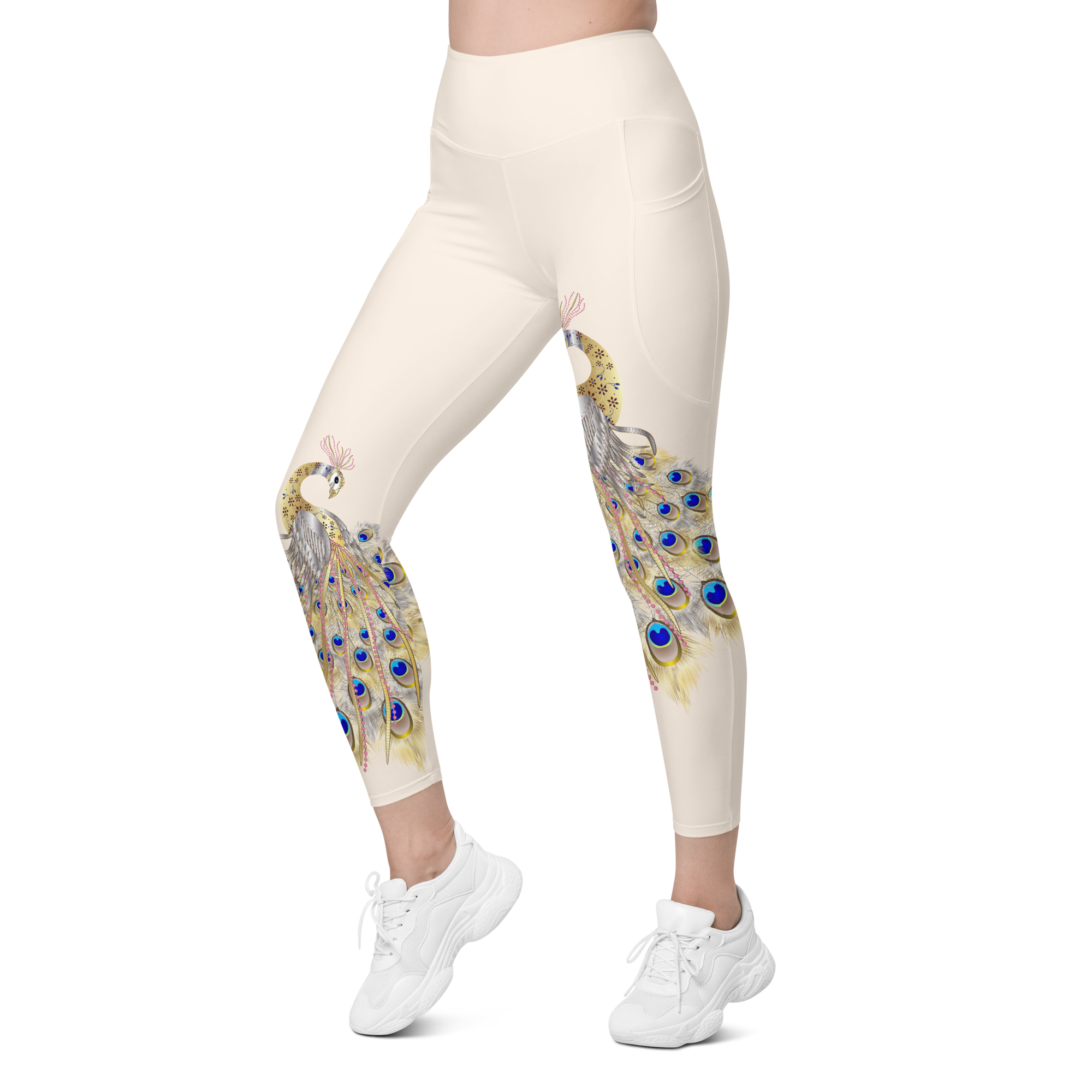 Peacock Leggings with Pockets