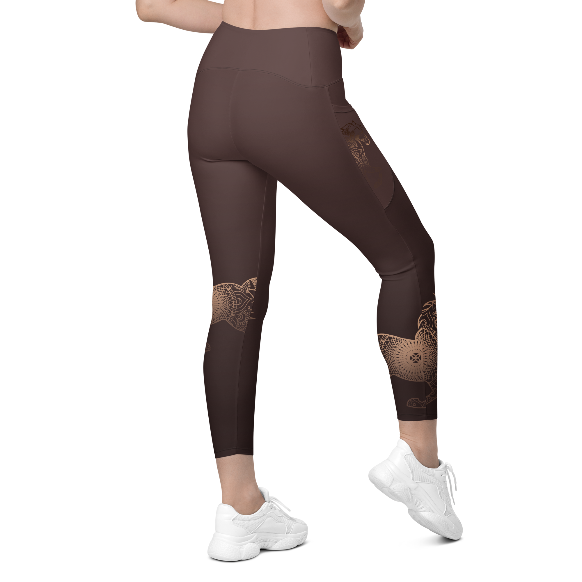 Gorgeous Gold Horse Leggings with pockets