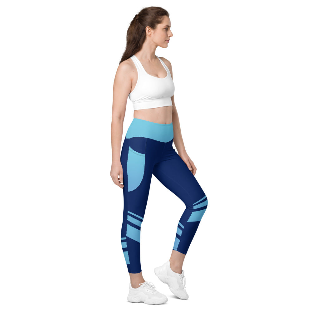 Stripe Leggings With Pockets