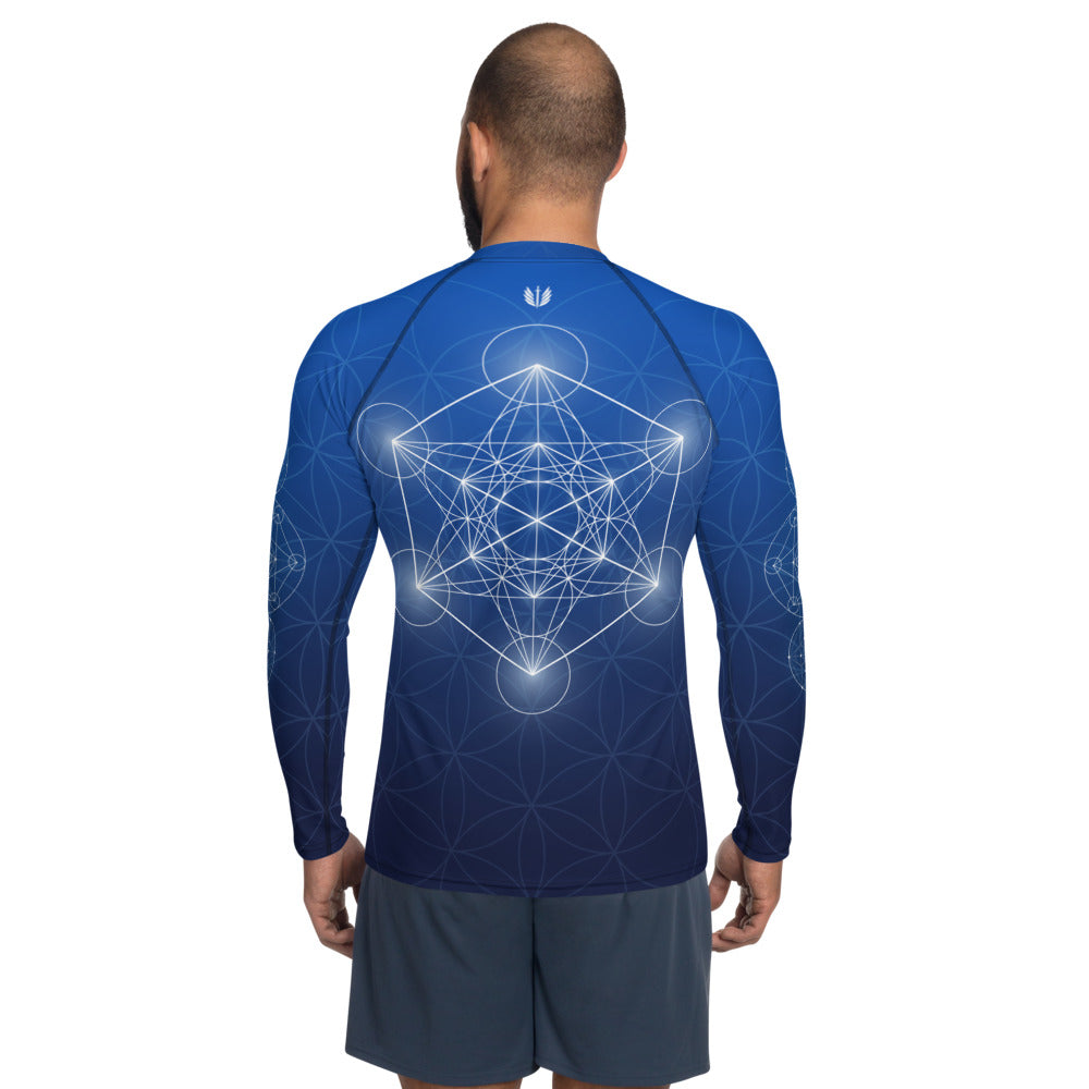 Peter Lee Thomas - Blue Sacred Geometry Men's Rash Guard