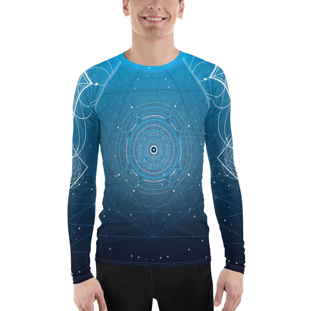 Peter Lee Thomas Blue Sacred Geo Men's Rash Guard