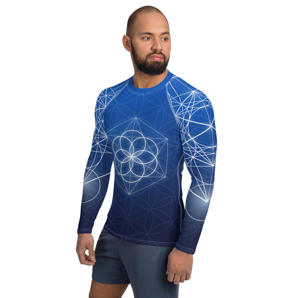 Peter Lee Thomas Sacred Geo Blue Men's Rash Guard