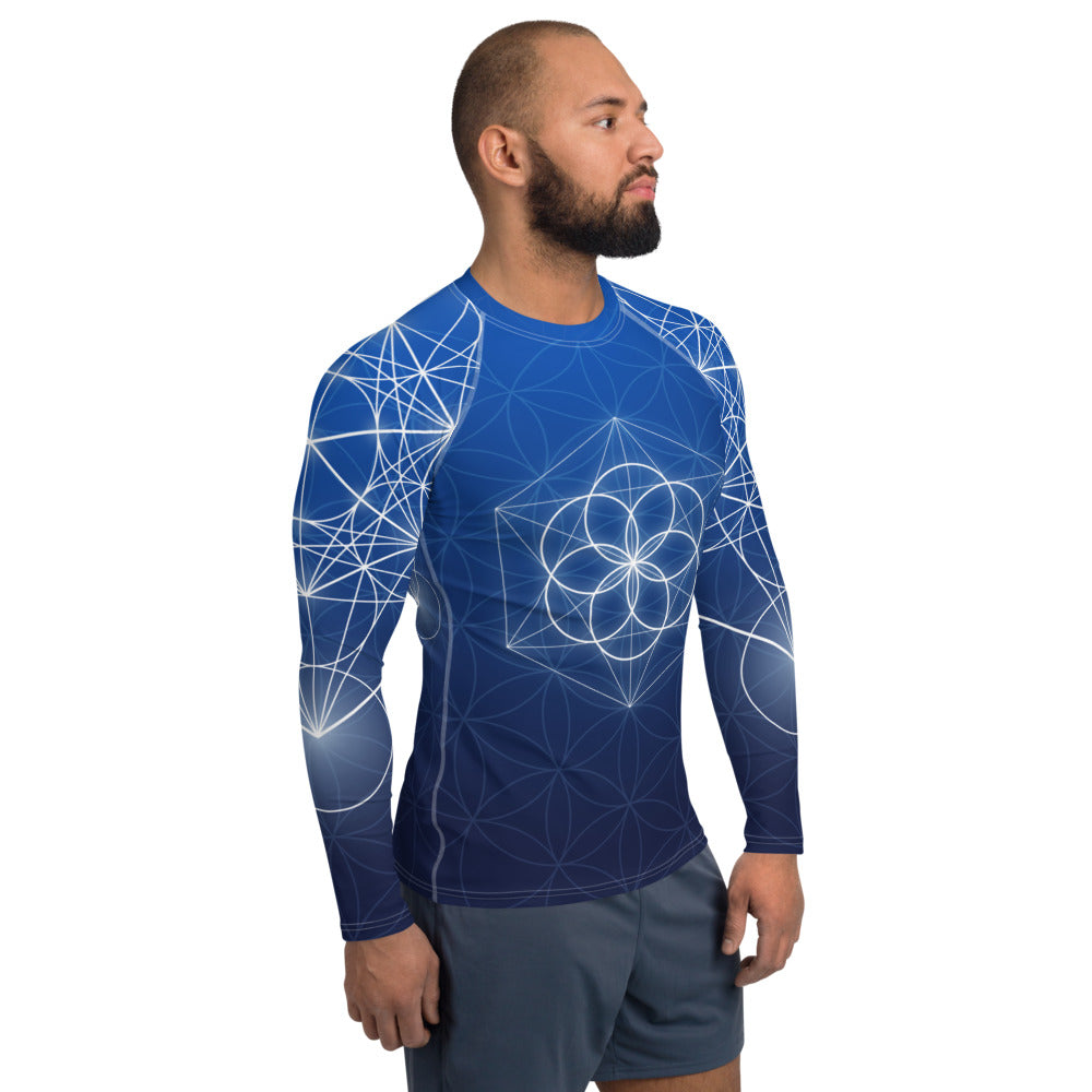 Peter Lee Thomas Sacred Geo Blue Men's Rash Guard