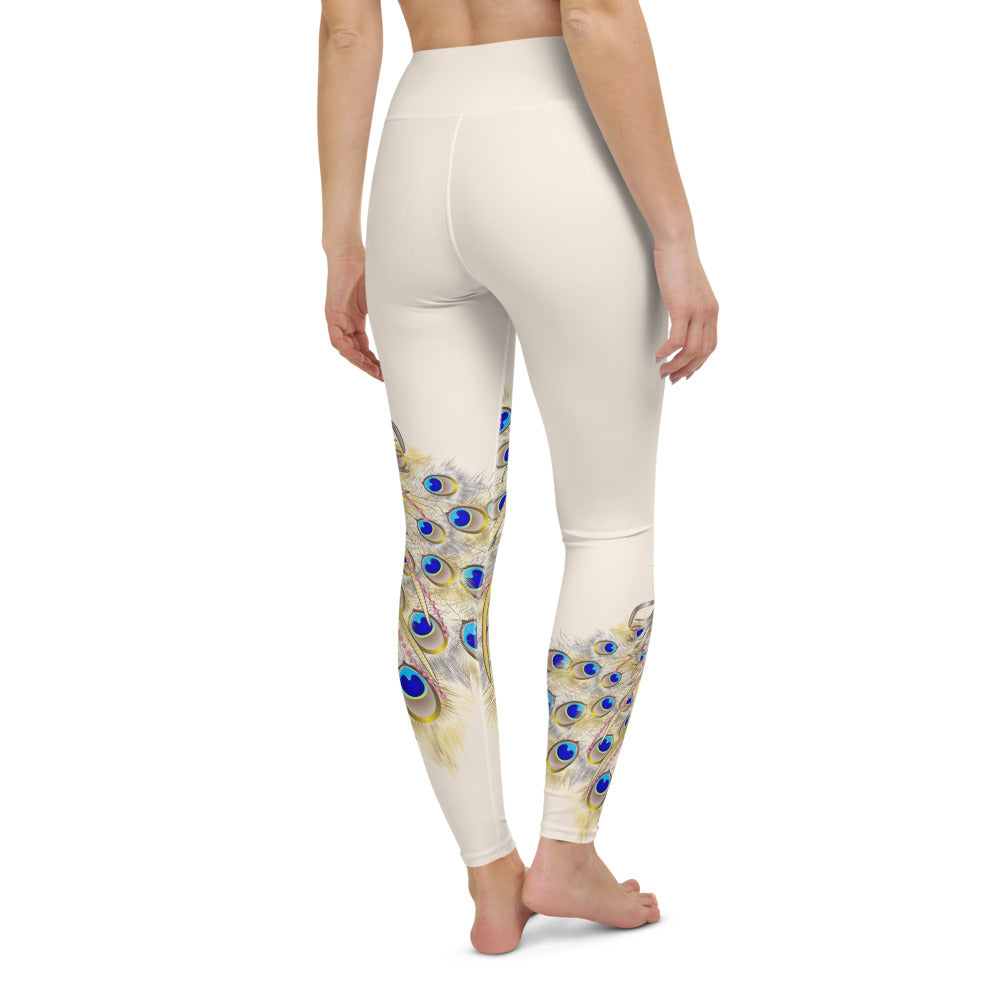 Peacock High Waist Womens Yoga Leggings