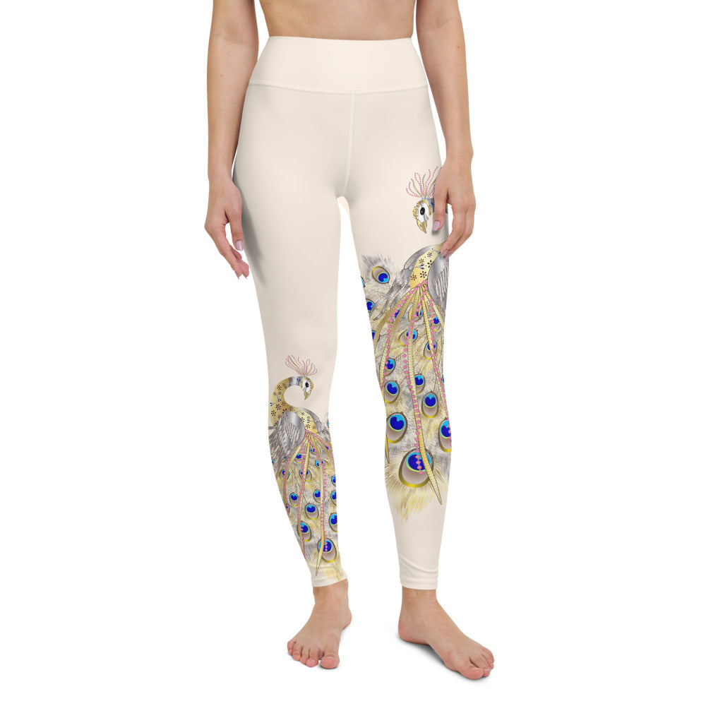 Peacock High Waist Womens Yoga Leggings