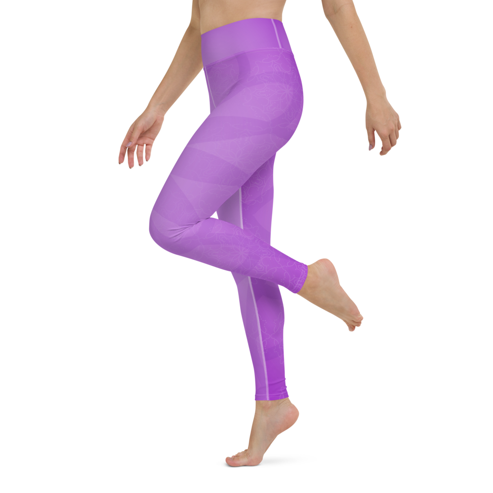 Lavender Mandala Radiant High Waist Womens Yoga Leggings