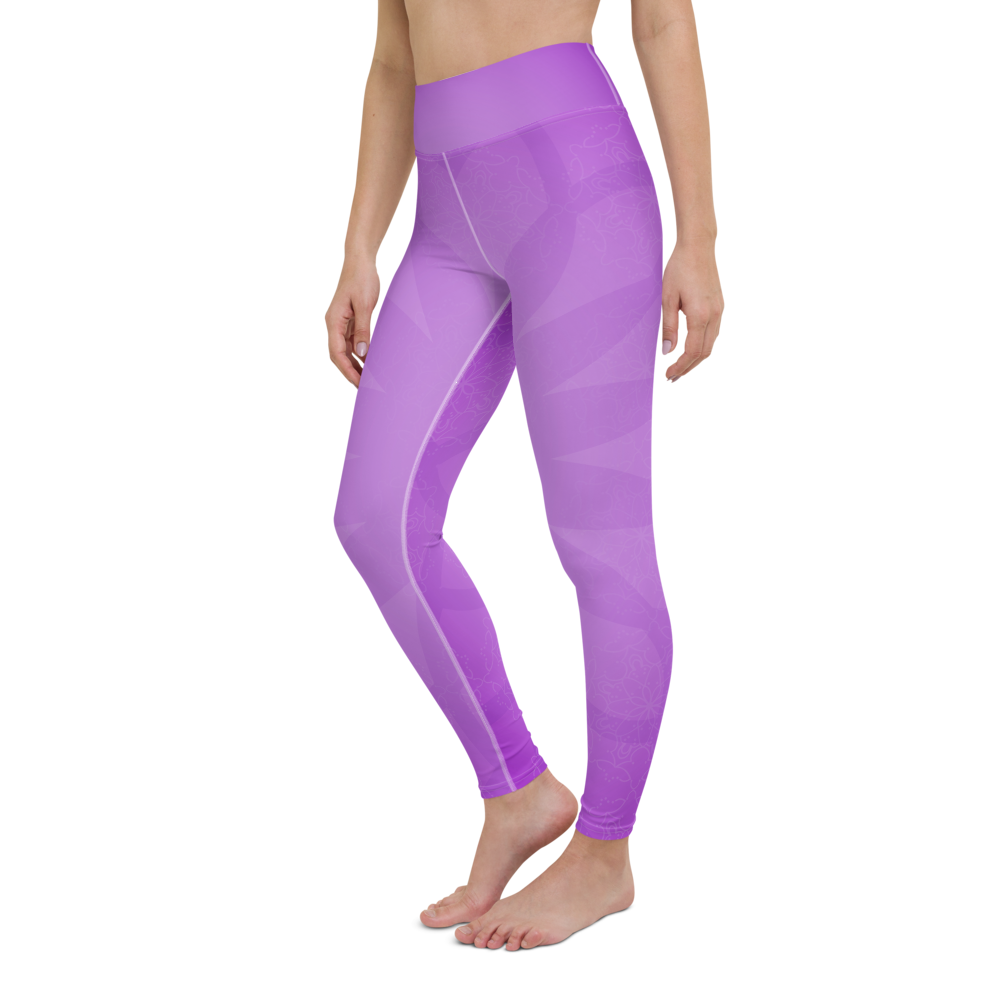 Lavender Mandala Radiant High Waist Womens Yoga Leggings