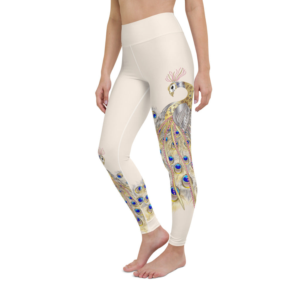 Peacock High Waist Womens Yoga Leggings