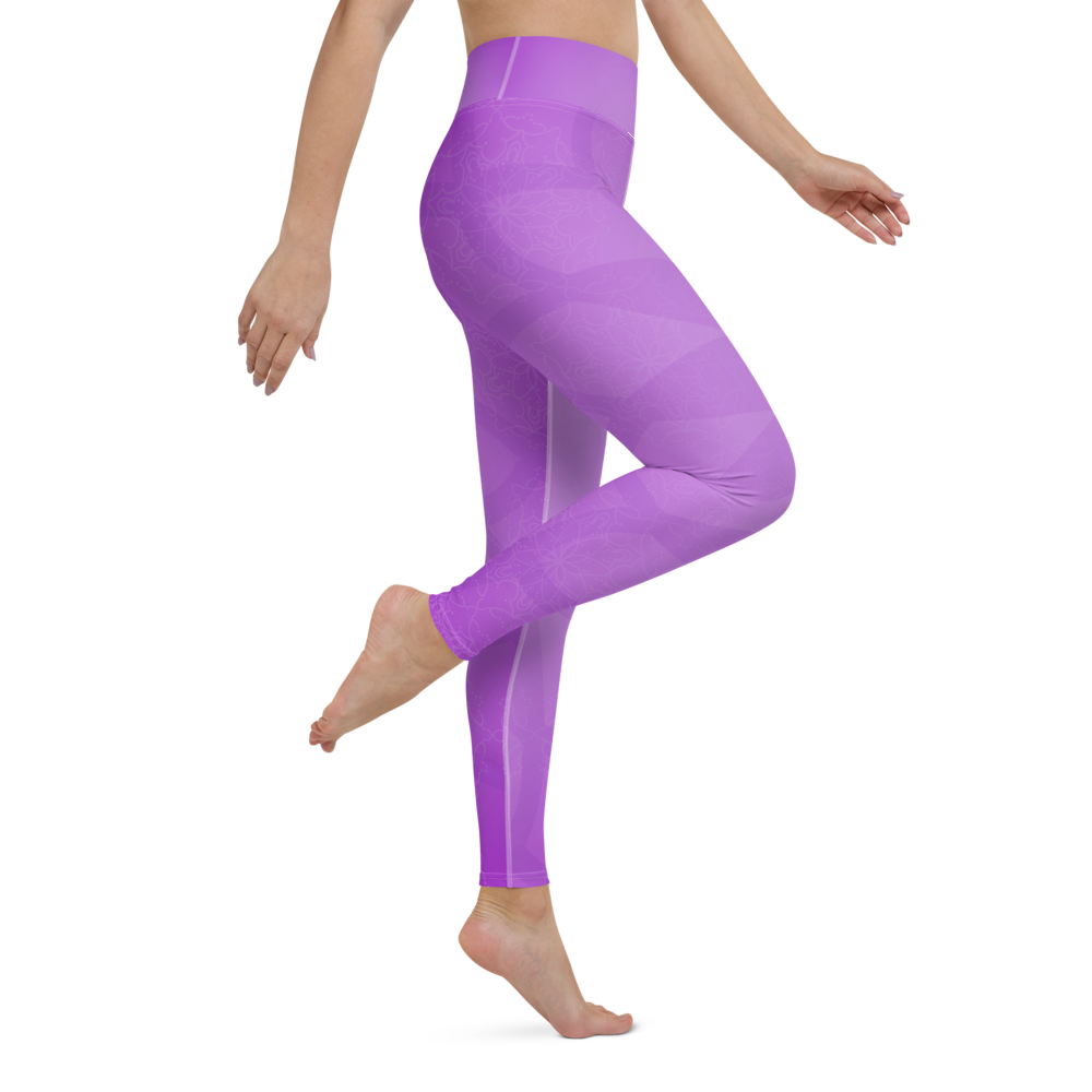 Lavender Mandala Radiant High Waist Womens Yoga Leggings