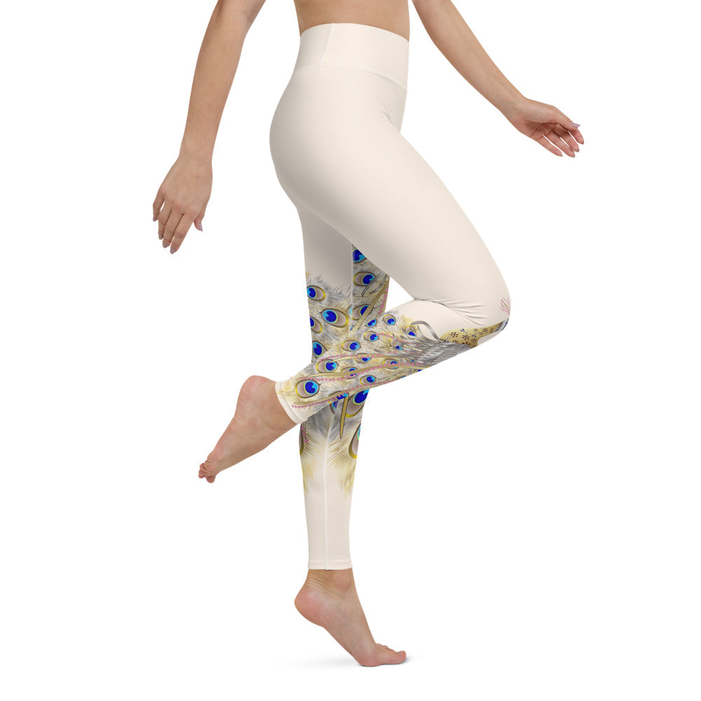 Peacock High Waist Womens Yoga Leggings