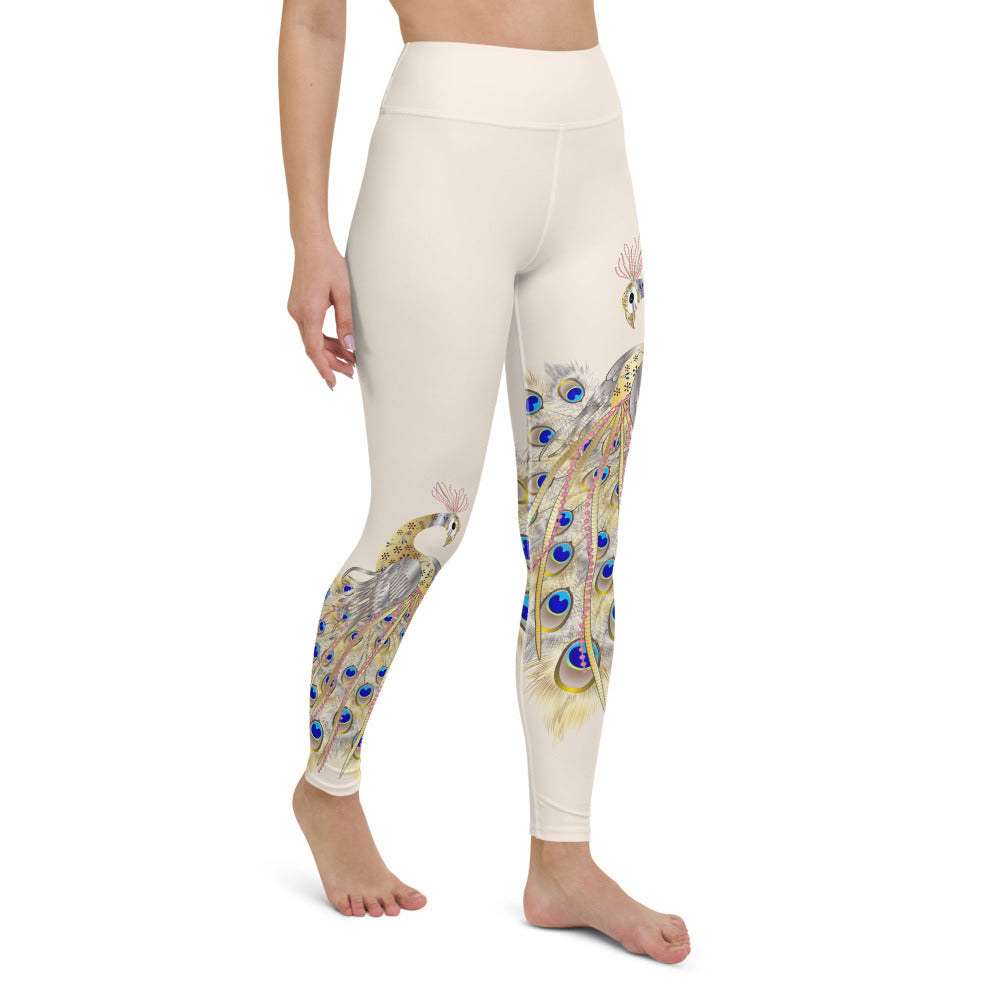Peacock High Waist Womens Yoga Leggings