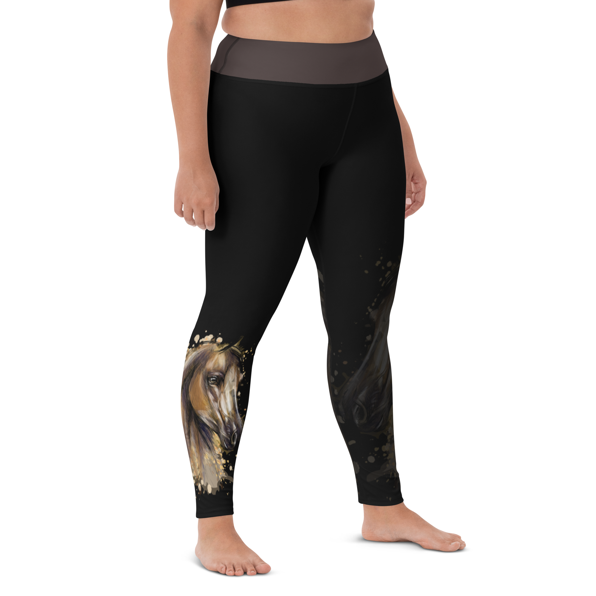 Silhouette Horse Yoga Leggings