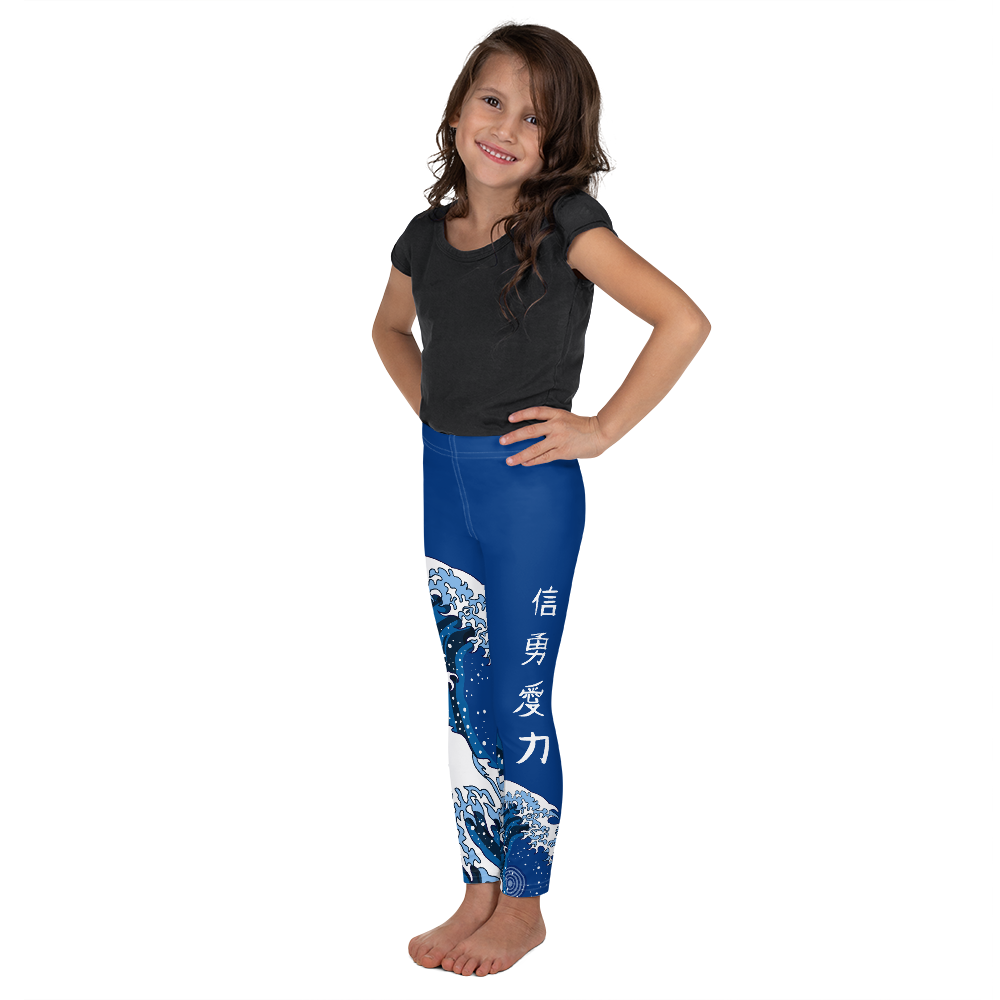 Japanese Waves Leggings for Girls