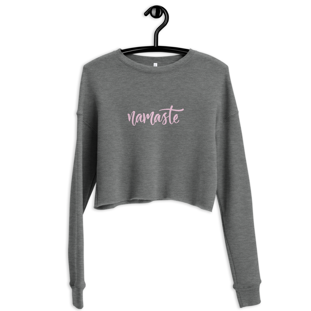 Namaste in Pink Crop Sweatshirt
