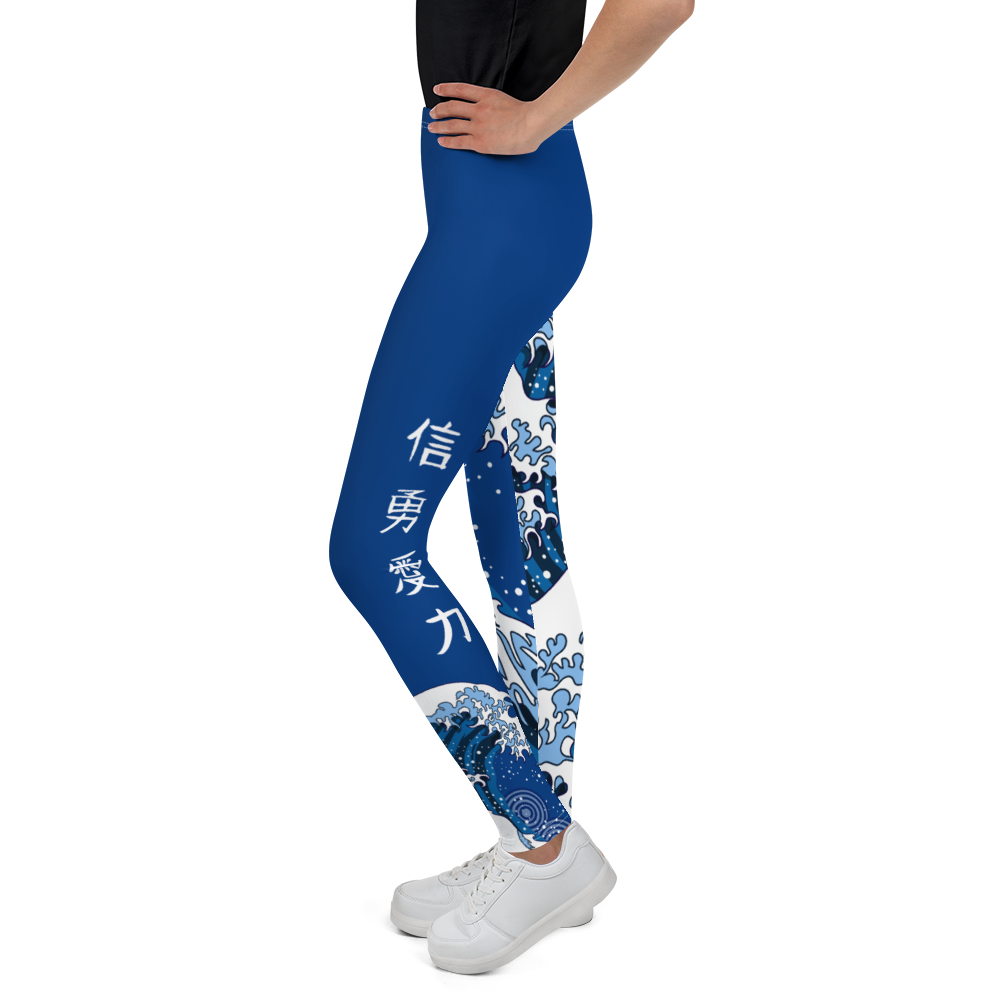 Japanese Waves Youth Leggings