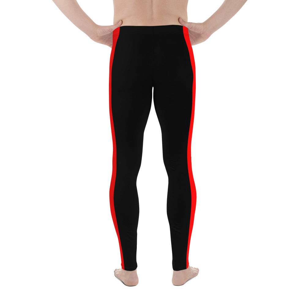 Dragon Red Striped Men's Leggings