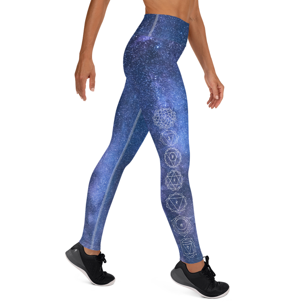 Seven Chakras High Waist Womens Yoga Leggings