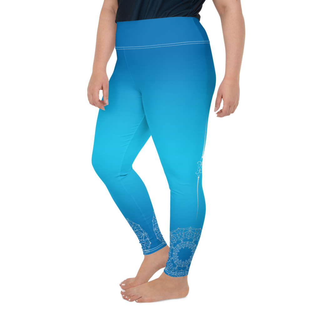 Plus Size Bodhi Blue Womens Yoga Leggings